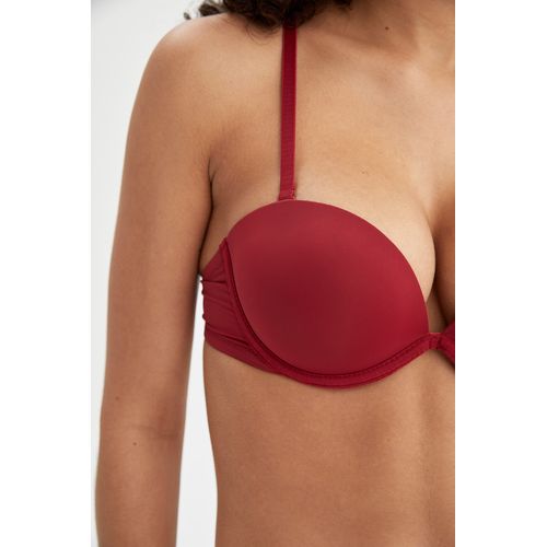 Defacto Woman Casual T-Shirt Underwear Bra - Bordeaux