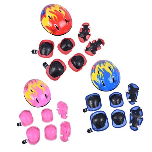 Generic 7pcs/set Kids Cycling Protective Gear Bike Helmet Knee Good