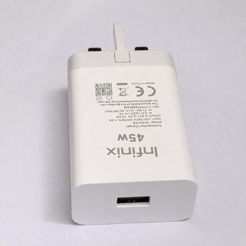 Infinix 45w Super Fast Adapter Charger - WHITE