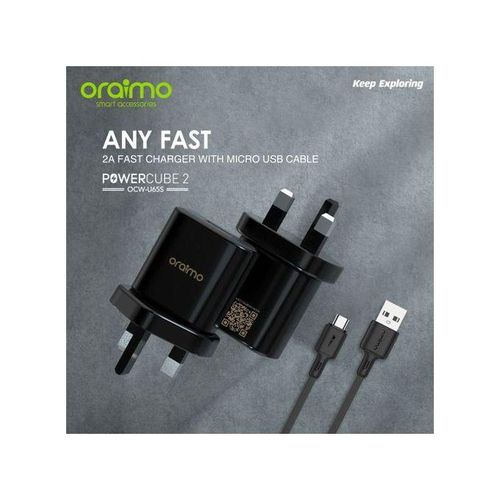 product_image_name-Oraimo-2.0A Fast Charging UK Type Charging Kit + Fast Charge Cable-3
