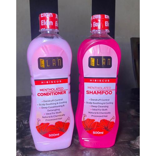Elan Hibiscus Mentholated Shampoo and Conditioner 500ml