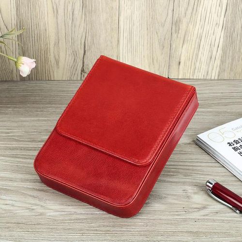 CONTACT'S FAMILY Handmade Fountain Pen Case Leather For Men Women Holder  Pen Pouch Retro Pen Box Organizer Boys Girls School