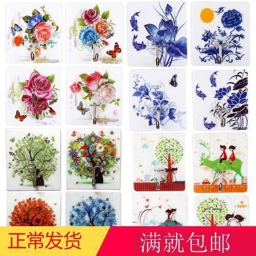 product_image_name-Generic-Character Stickers Adhesive Wall Hook - 12pcs-2