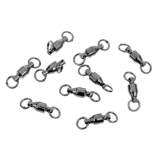 Generic 10 Pieces Ball Bearing Swivel Hook Fishing Swivels Tackle