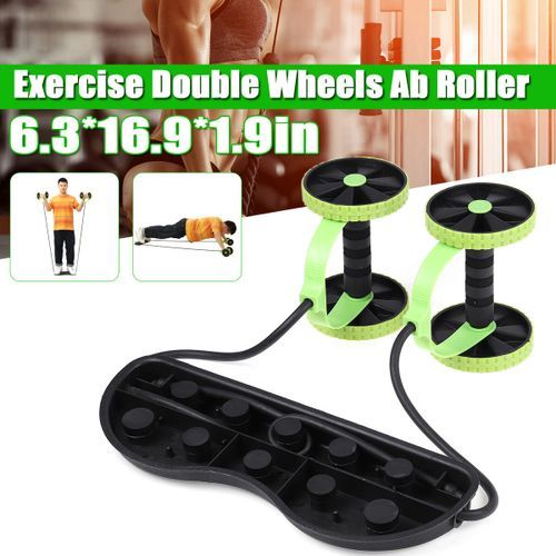 Generic 2 Wheel AB Roller Exercise Gym Workout Fitness Core Double AB Wheel Pull Rope All round Waist Slimming Trainer For Women Men Home Workout Tool Gym Jumia Nigeria