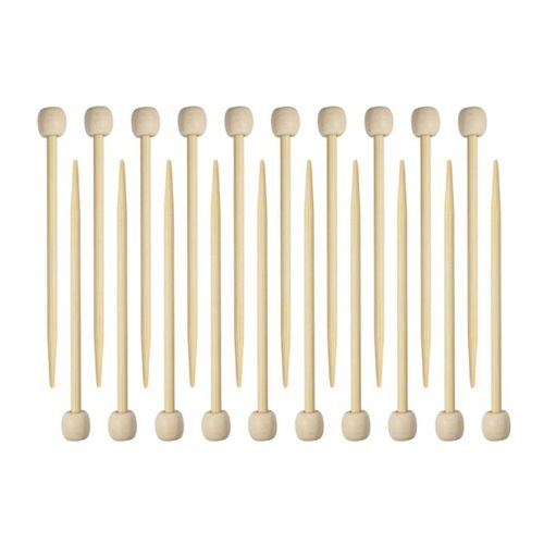 Bamboo knitting needles 6mm set of 2 pieces | UK size 4 | US size 10