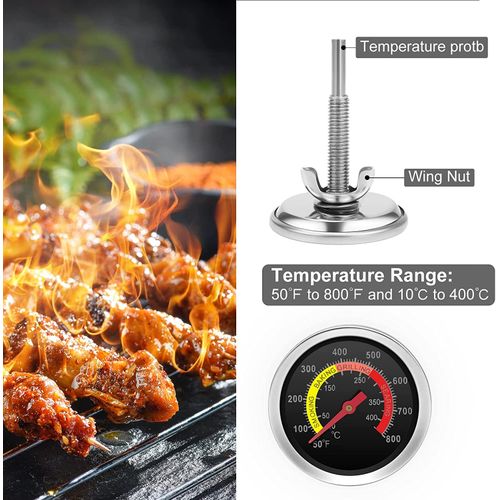 Stainless Steel Bbq Smoker Grill Thermometer Temperature Gauge 50