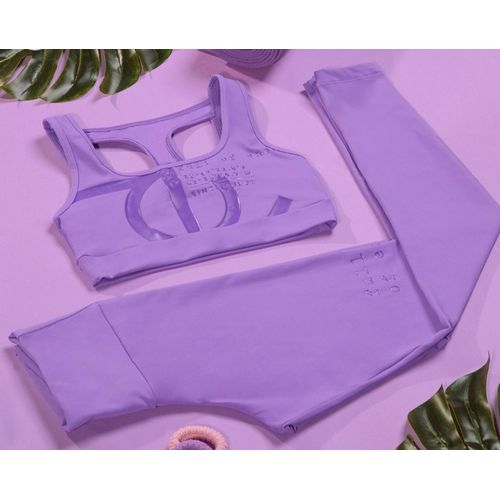 Ange Lilac Purple Aurora Women Gym Wear Set