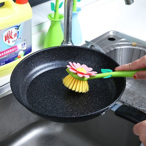 Household Kitchen Long Handle Pot Dish Brush Sink Cleaning Brush