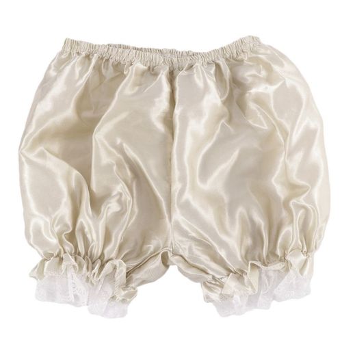 Fashion Women Plus Size Satin Pettipants Half Slips Bloomers Lace Trim  Loose Safety