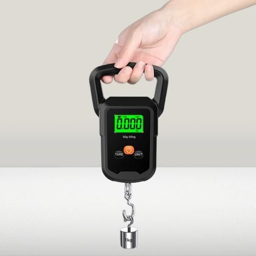 product_image_name-Fashion-Portable LCD Digital Hand Travel Luggage Scale 50kg/10g - Black-2