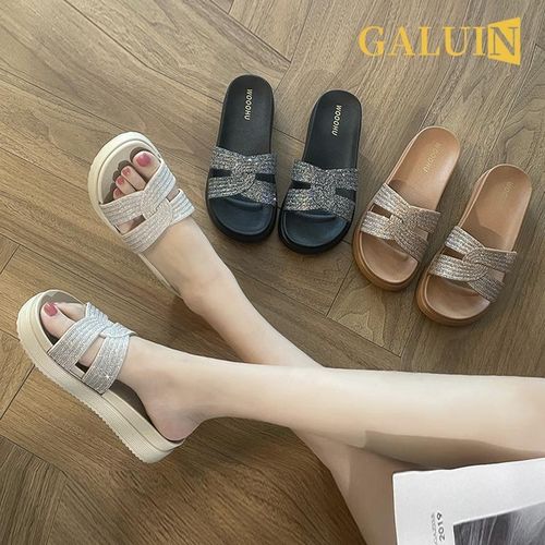product_image_name-GALUIN-Women's outdoor flat sandals - black-7