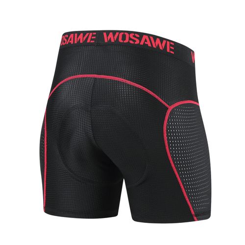 WOSAWE Men Cycling Underwear Shorts Breathable Mesh Cycling Pad