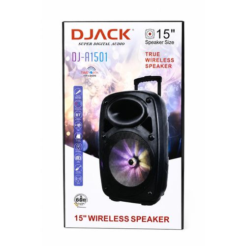 Djack MASSIVE 8000W RECHARGEABLE PUBLIC ADDRESS SYSTEM +2 MICROPHONE + 1 YEAR WARRANTY - image 2