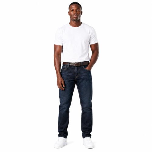 CALLIARA Classic Dark Black Stretch Jeans with Vintage Detailing - image 2