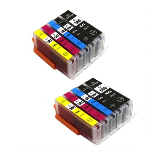 PGI-580 CLI-581 Ink Cartridges, High Yield 1200 Pages, Reliable Performance  Compatible for Canon PIXMA TS705 TR7550 TR8550, TS6150 TS6250 TS8150