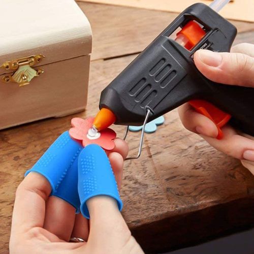 Silicone Finger Protectors,20 Pcs Finger Protector Hot Glue Tool Finger  Caps Silicone Finger Guards,Non