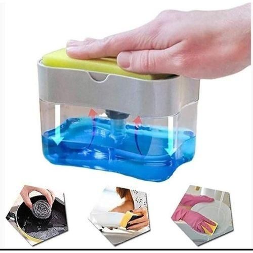 Generic 2 in 1 Dish Soap Pump Dispenser and Sponge Holder for Kitchen Sink - image 2