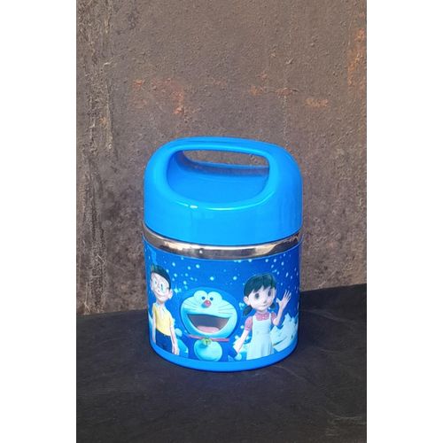 Generic Different Character Kid's Lunch Box Food Flask-Blue