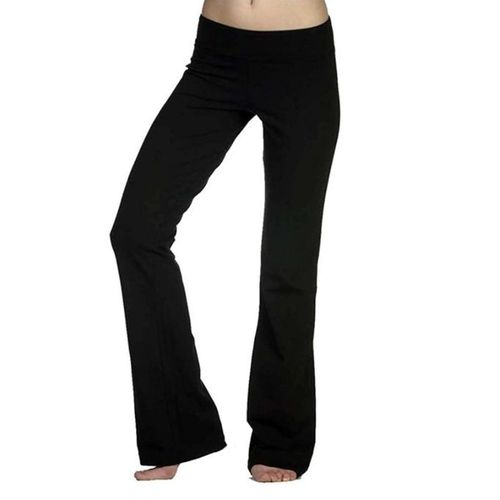 Fashion Womens Flare Yoga Pants High Waisted Foldover Workout