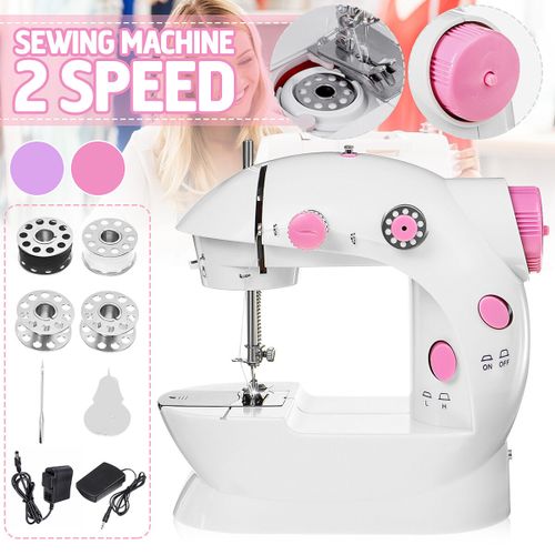 Chooling Mini Sewing Machine (2 Speeds, LED Sewing Light, Foot Pedal) -  Small Household Electric Sewing Machines