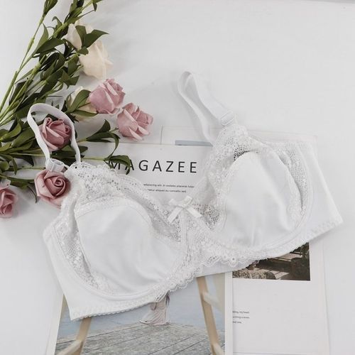 Full Cup Bra in White – Flower Elegance