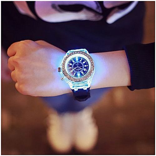 LED Backlight Sport Waterproof Quartz Wrist Watches-Black – Nigeria ...