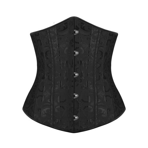 Fashion Burvogue Steel Bone Flora Underbust Corset Women Slimming Corset &  -Black