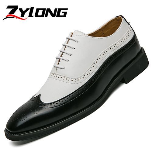 Flangesio Italian Handmade Mens Formal Shoes Slip On Calf Leather Oxfords  Size 45 46 Top Quality Luxury Brogue Wedding Party Dress Shoes For Men  Classic Style Leather Shoes Male Office Loafers Brown @