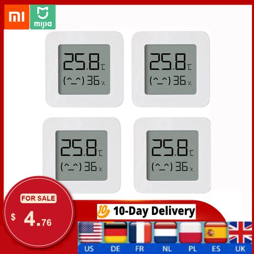 XIAOMI 4pcs Mijia Bluetooth Thermometer Hygrometer 2 White