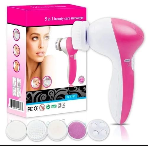 product_image_name-Generic-Electric Facial Cleanser 5 In 1 Facial Cleansing Brush Pink-1