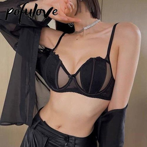 Kinga Lingerie Sensual Sheer Lace Demi Cup Bra