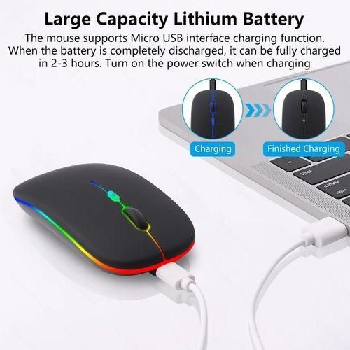 Generic Black Rechargeable Wireless Bluetooth Mouse Dual Mode Connection - image 8