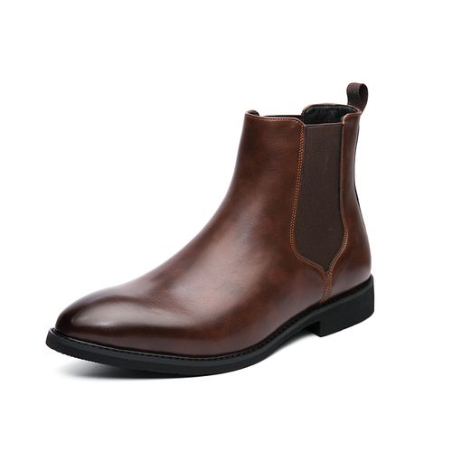 Fashion 38-48 Men Ankle Martin Chelsea Boots Leather Formal Business ...