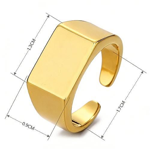 product_image_name-Generic-ARHANORY Men's Adjustable Ring Gold Plated Minimalist Design Universal Size Fit All Hands Daily Wear Fashion Ring For Men Gift-6