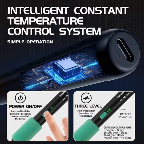 Generic 15W Wireless Soldering Iron Pen Kit, USB Rechargeable, 3 Temp Settings, 8s Fast Heating - image 4