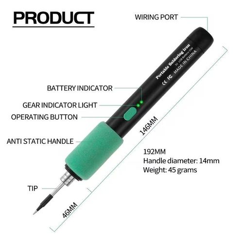 Generic 15W Wireless Soldering Iron Pen Kit, USB Rechargeable, 3 Temp Settings, 8s Fast Heating - image 5