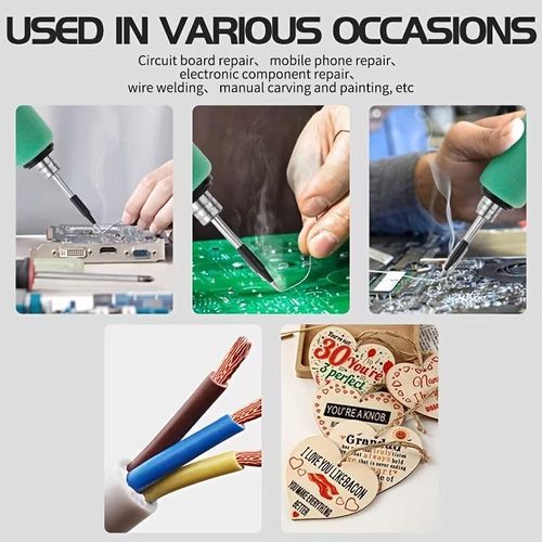Generic 15W Wireless Soldering Iron Pen Kit, USB Rechargeable, 3 Temp Settings, 8s Fast Heating - image 7