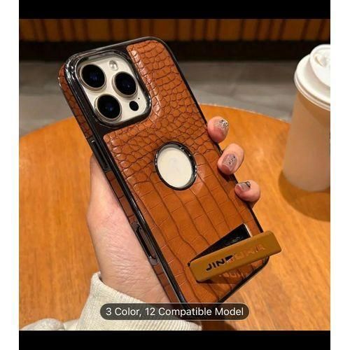 product_image_name-Generic-IPhone 16 Pro  leather skin pouch with invisible stand-1