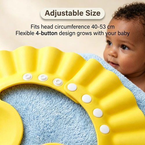 STY One-piece Molded Children's Shampoo Cap Kids Adjustable Bath Hat EVA Ear Protection Shampoo Cap - image 5