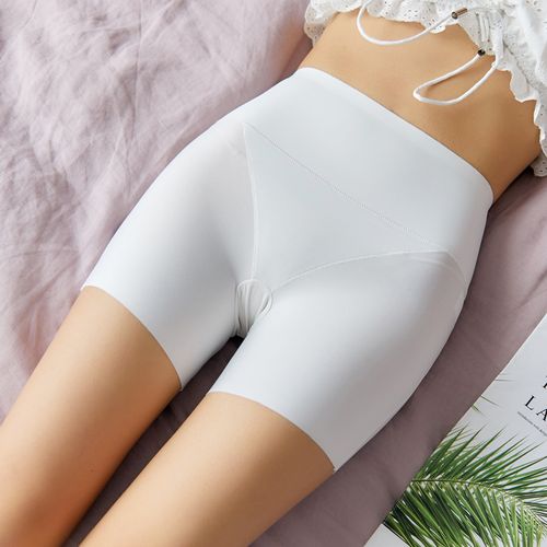 Flarixa Ultra Thin Ice Silk Safety Shorts Women High Waist Shaping Panties  Seamless Slimming Underwear Tummy