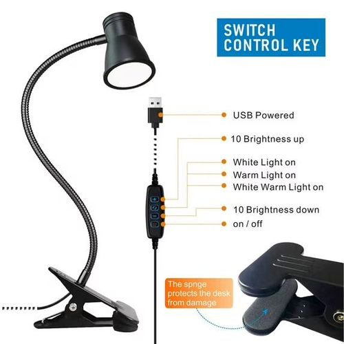 Generic Eye protection desk lamp led clip-on strap clip, dedicated for office reading and learning - image 6