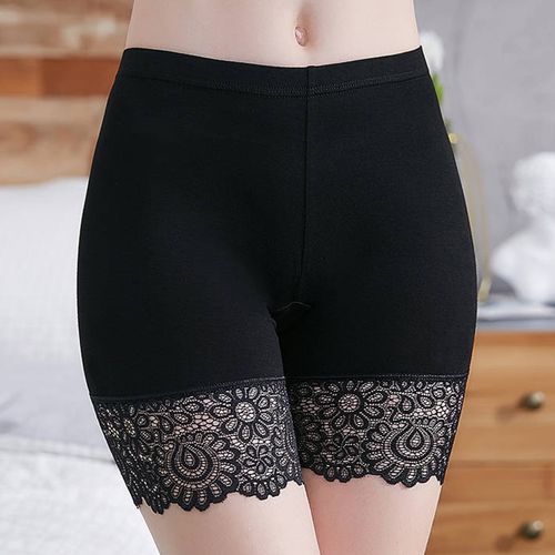 Fashion (Nude)Sexy Lace Safety Shorts Women High Waist Seamless Cotton  Boyshorts Panties Female Spandex Slimming Shorts Boxers For Ladies JIN