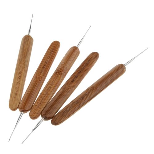 Generic 7pcs/set Crochet Hooks 0.5mm With Wooden Handle Crochet