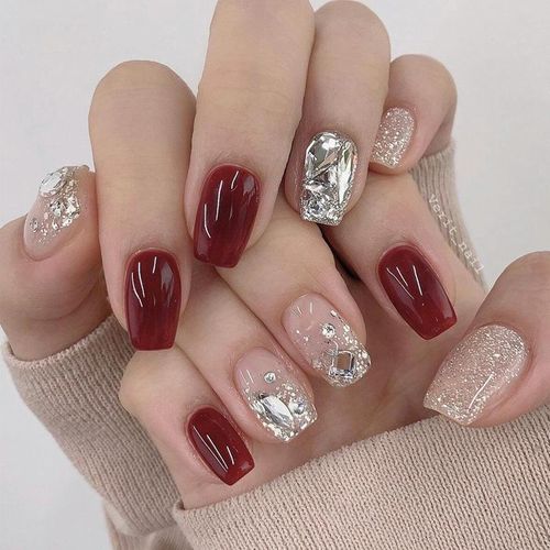 product_image_name-Generic-10 pieces of hand-made nail cat-eye pink butterfly wear nail plate-1