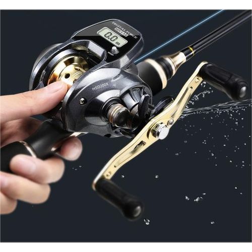 Digital Fishing Baitcasting Reel With Accurate-Line Counter Large