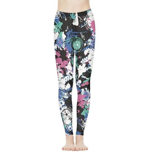 Generic Cumagical 2023 Custom Logo/pattern Yoga Gym Leggings Women Flower  Printed Tight Sports High Waist Pants For Ladies