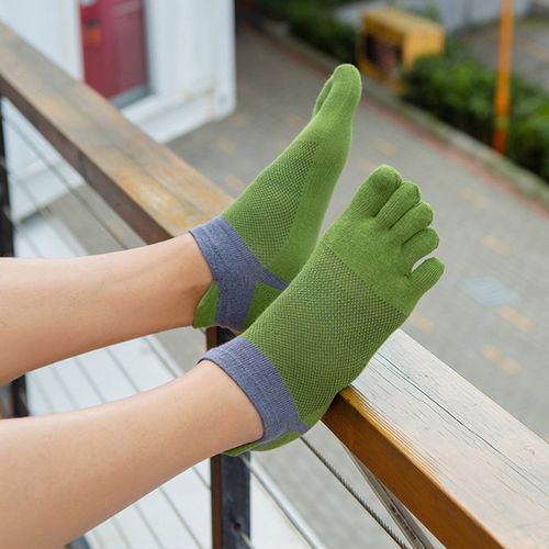 Fashion Mens Toe Socks Cotton Five Finger Running Socks Mini Crew