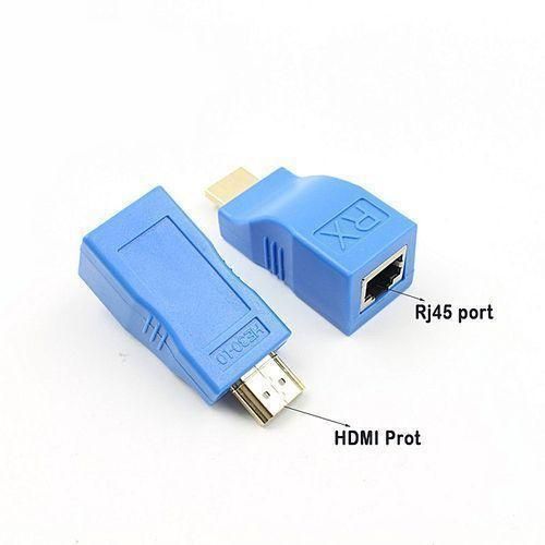 product_image_name-Generic-2pcs 1080P HDMI Extender To RJ45 Over Cat5e/6 Network LAN Ethernet Adapter Blue-1