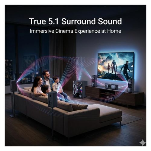 product_image_name-Mi+-Home Theater Speaker System – Bluetooth Subwoofer, USB/SD/FM, Powerful 5.1 Ch Surround Sound-3